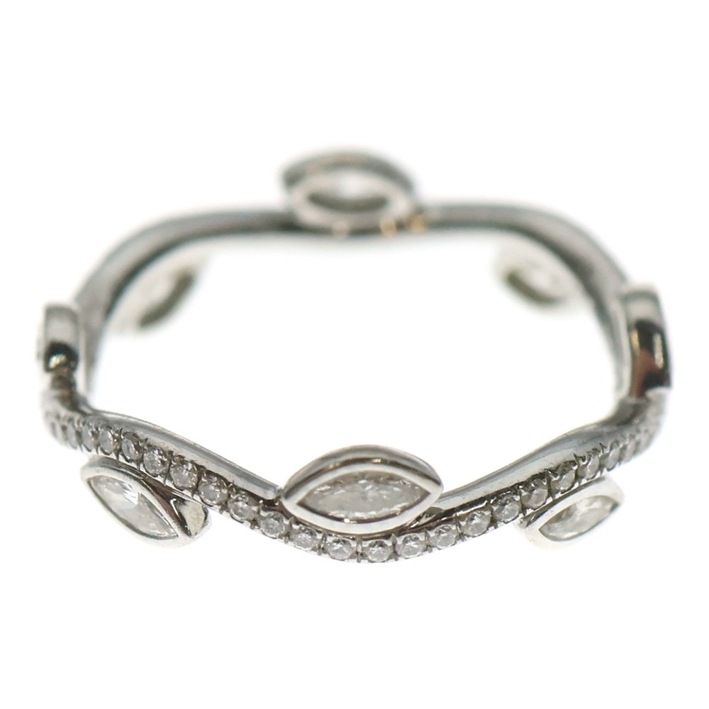 NO BRAND(ノーブランド) メレ リーフ ダイヤリング 指輪 Pt950 プラチナ レディース