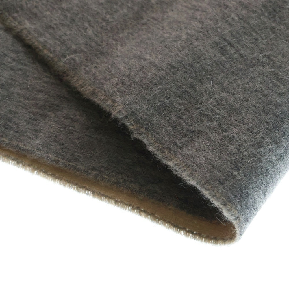 HERMES(エルメス) マフラー フリンジ グレー×ベージュ カシミヤ レディース