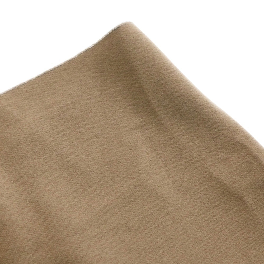 HERMES(エルメス) マフラー フリンジ グレー×ベージュ カシミヤ レディース