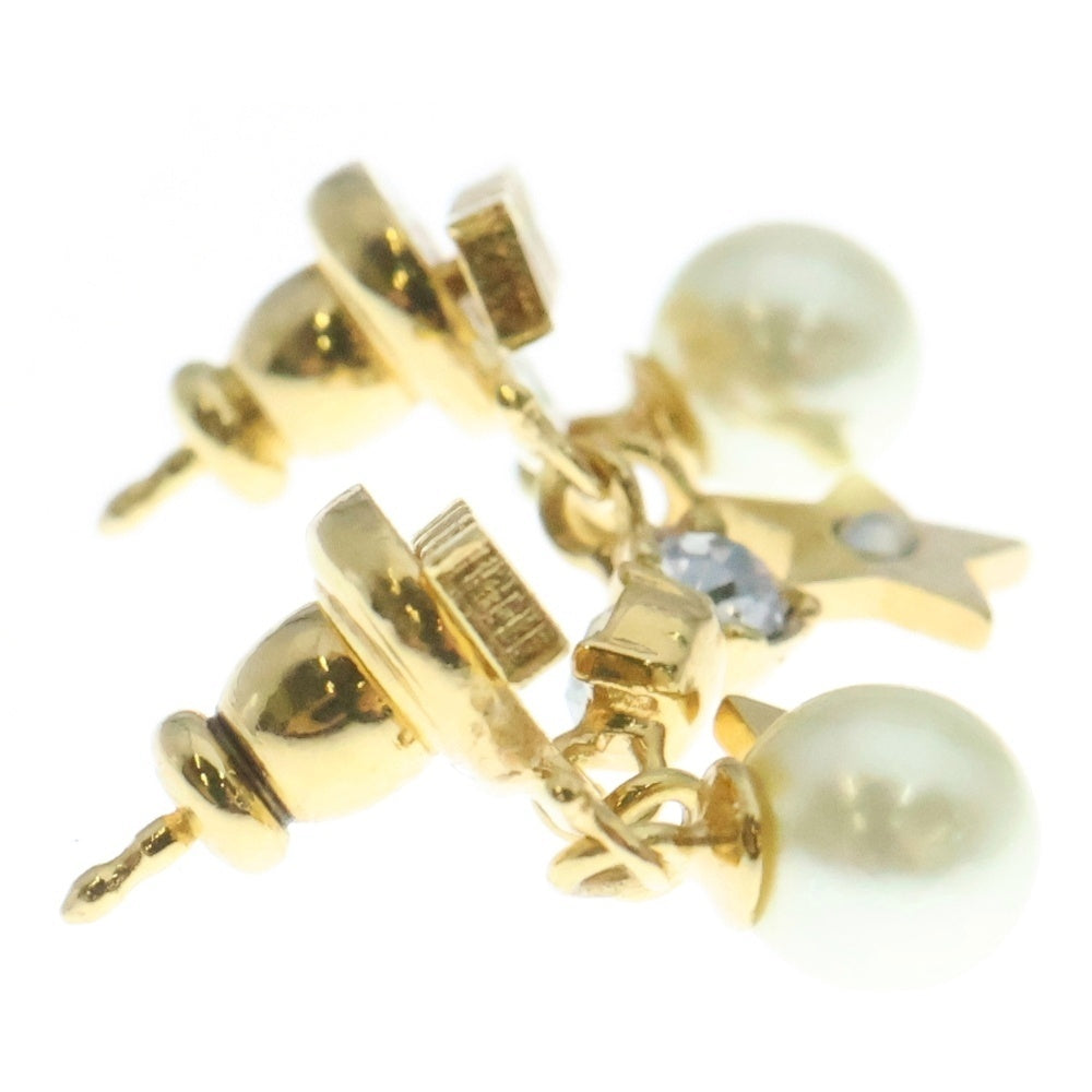 Christian Dior(クリスチャンディオール) ロゴ フェイクパールピアス