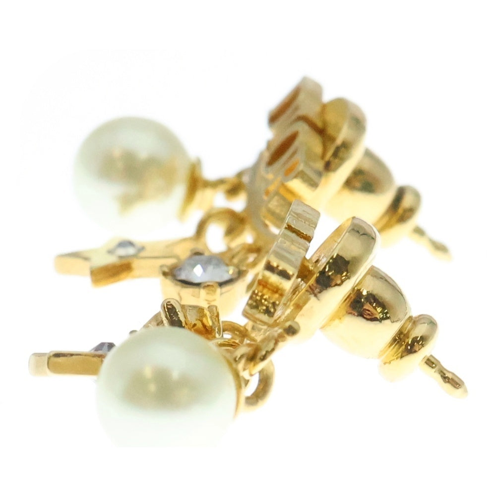 Christian Dior(クリスチャンディオール) ロゴ フェイクパールピアス