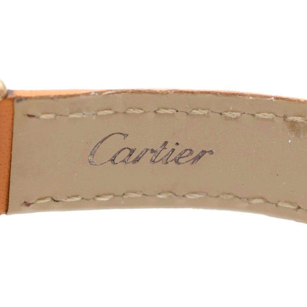Cartier(カルティエ) マストコリゼ ヴェルメイユ SM GP×革/QZ クォーツ クオーツ 腕時計 W1006654 白文字盤 レディース