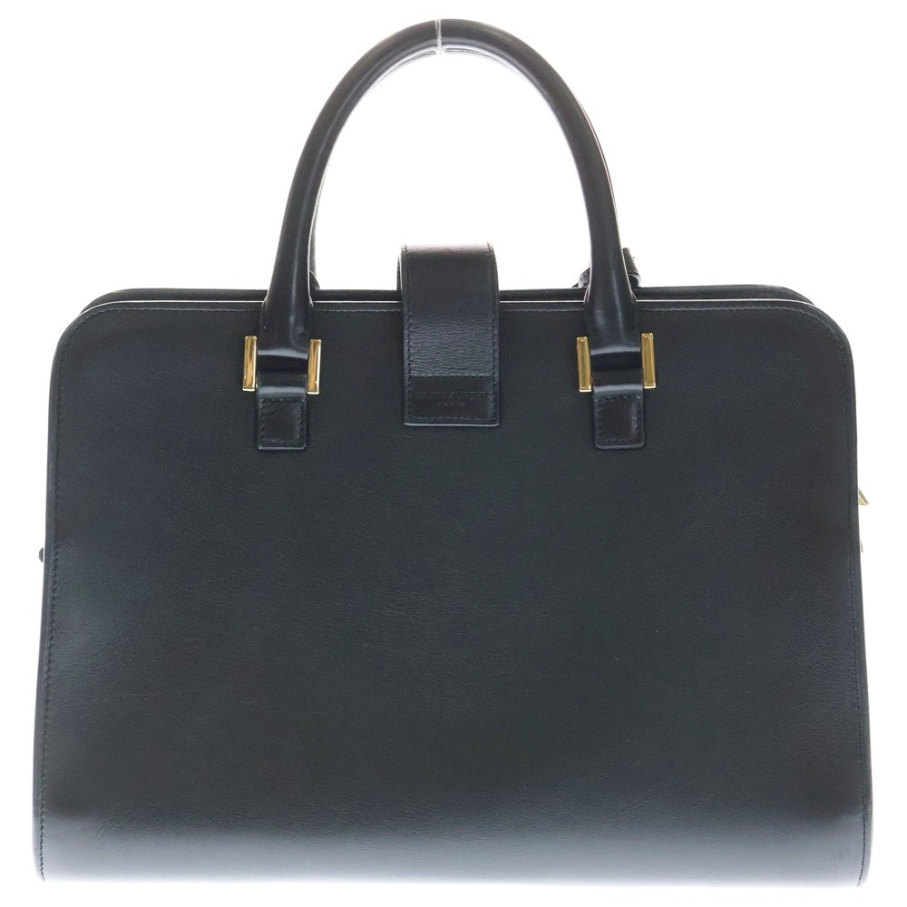SAINT LAURENT PARIS(サンローランパリ) カバス 2WAYハンドバッグ ショルダーバッグ ブラック レザー 472466 ゴールド金具 レディース