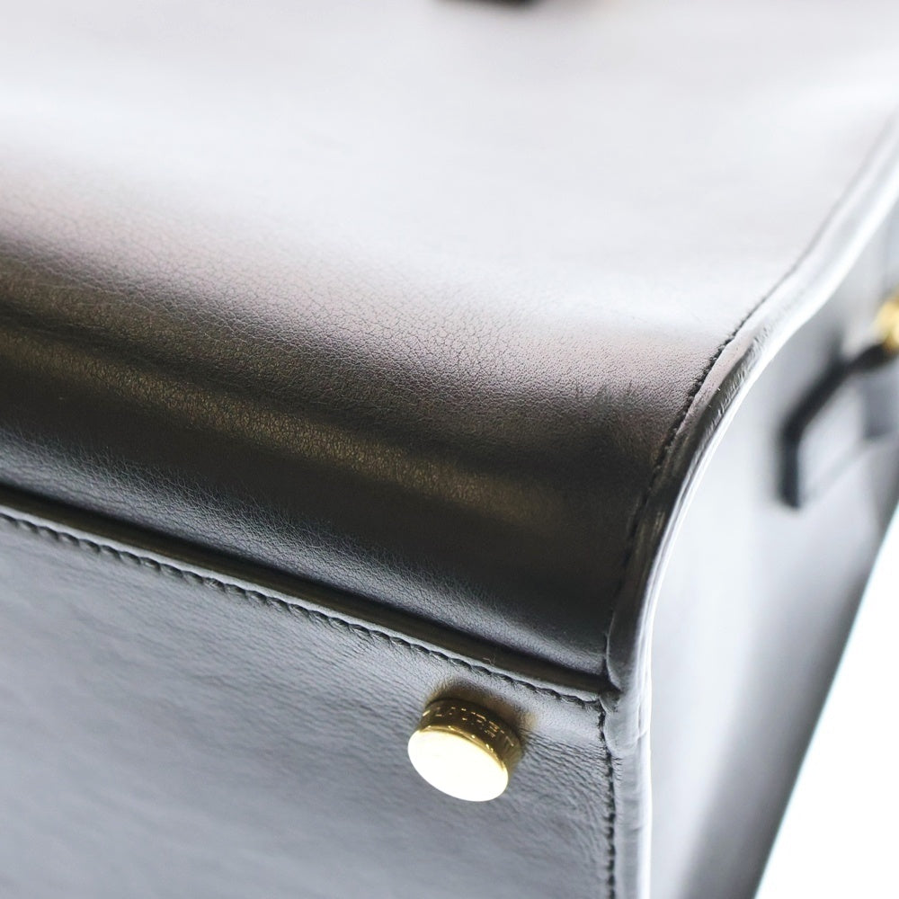 SAINT LAURENT PARIS(サンローランパリ) カバス 2WAYハンドバッグ ショルダーバッグ ブラック レザー 472466 ゴールド金具 レディース