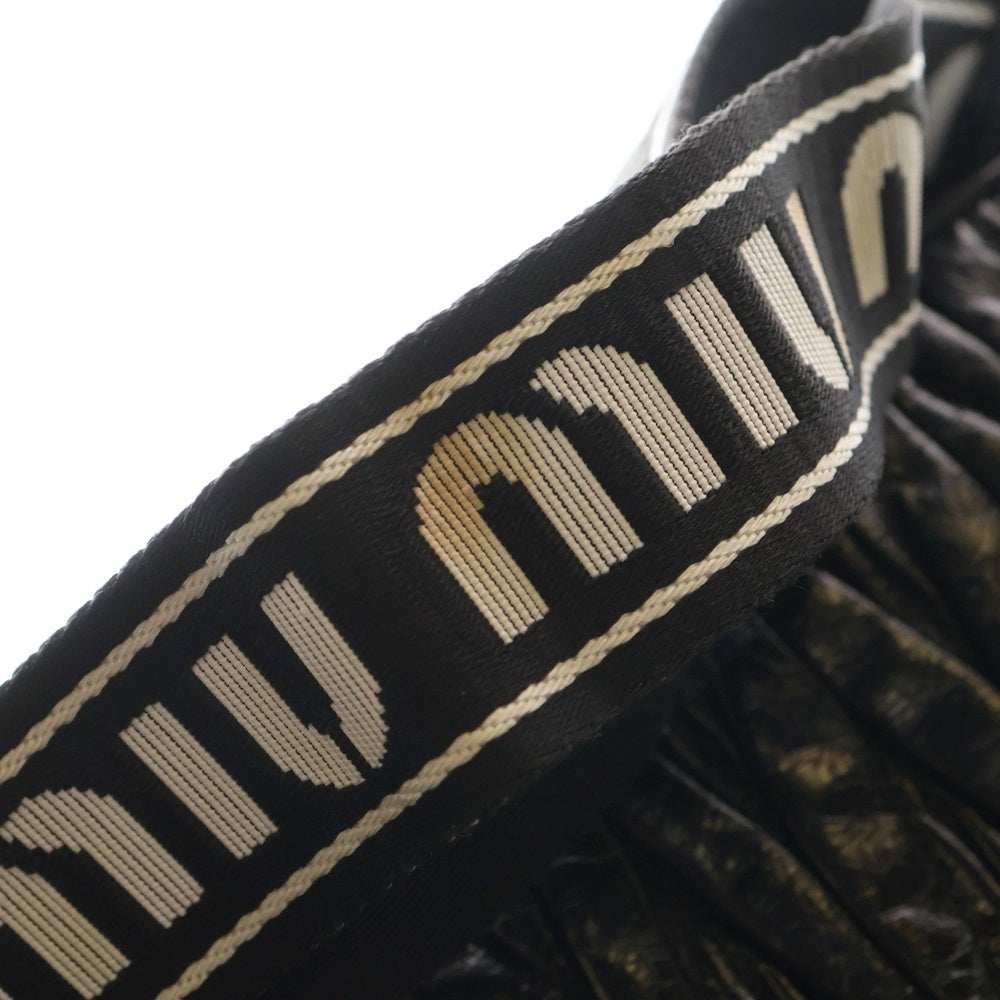 miumiu(ミュウミュウ) マテラッセ ショルダーバッグ ポケットチャーム ブラック レザー シルバー金具 レディース