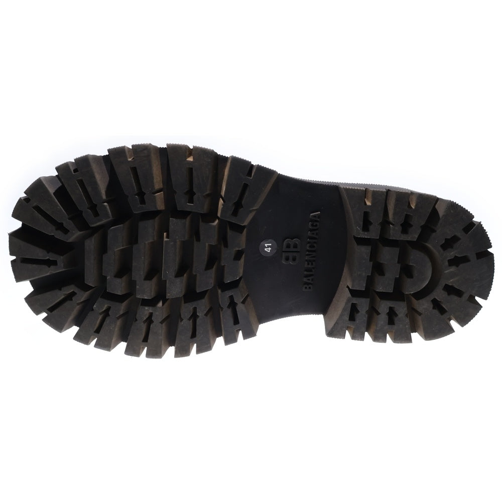 BALENCIAGA(バレンシアガ) TRACTOR トラクター エンボスロゴ レザー 厚底 ローファー ローカットシューズ ブラック 760433