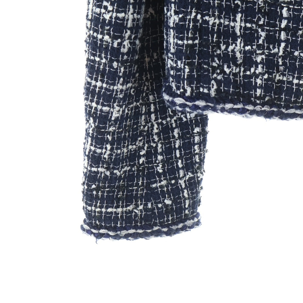 CHANEL(シャネル) ココマークボタン ナイロン混 コットン ツイード