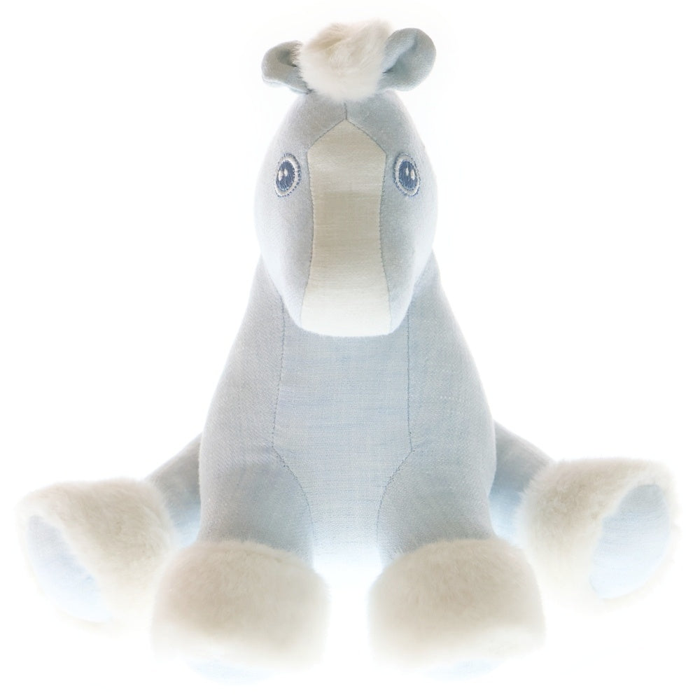 HERMES(エルメス) ベビー エルミー ホース ぬいぐるみ ブルー リネン レディース