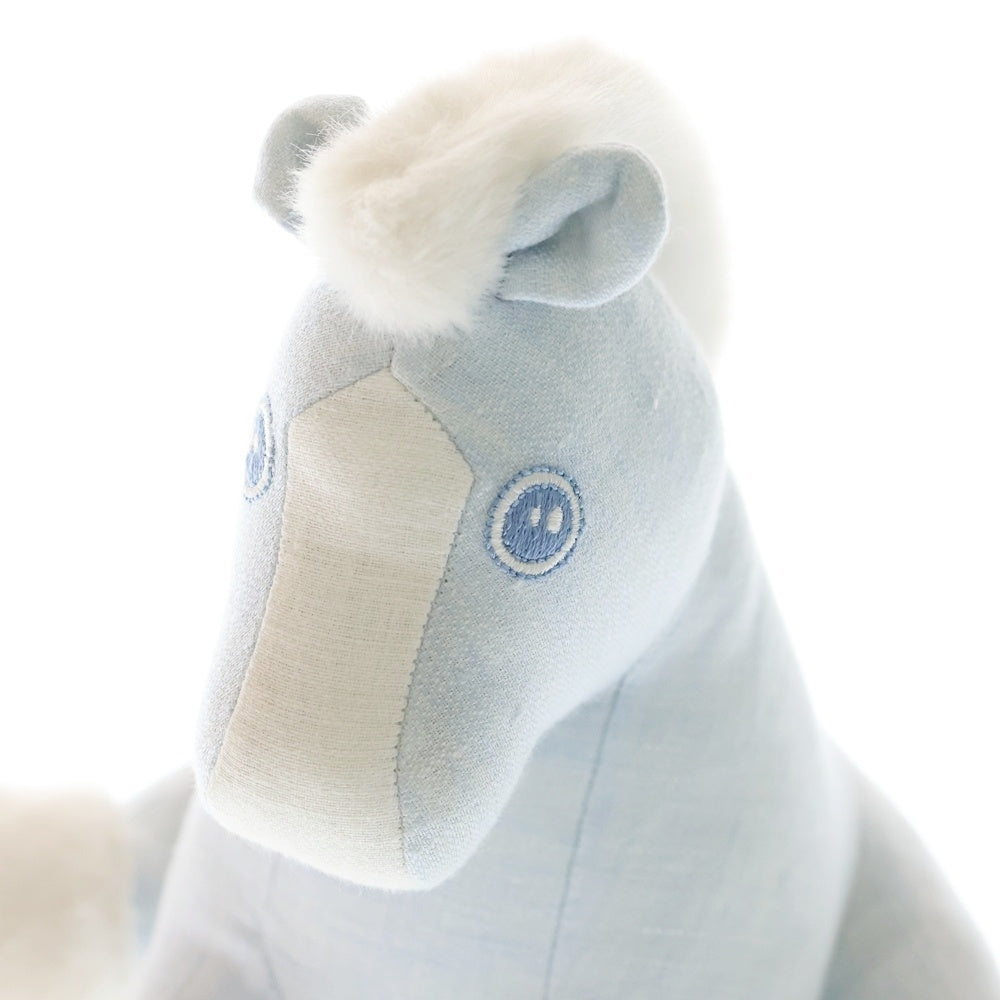 HERMES(エルメス) ベビー エルミー ホース ぬいぐるみ ブルー リネン レディース