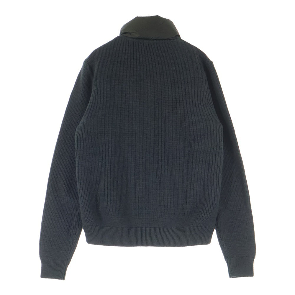 MONCLER モンクレール ニット ショート丈 カシミヤ ワッペン S MONCLER(モンクレール) ニット切り替え ワッペンロゴ スタンドカラー