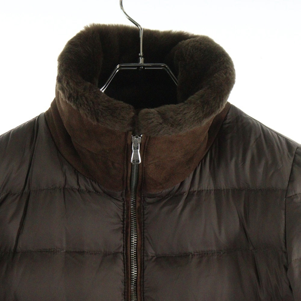 EMMETI(エンメティ) スエード ムートンレザー ボア切り替え ジップ