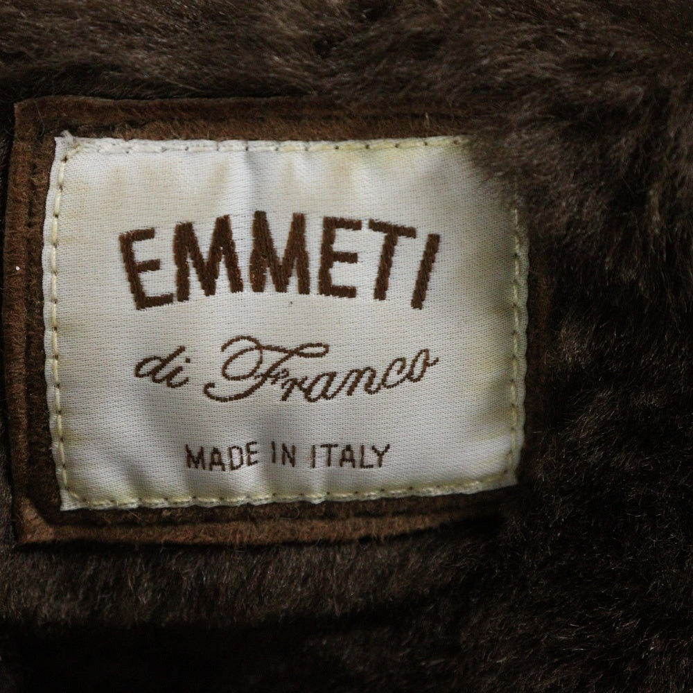 EMMETIエンメティ　ブラウンムートンレザーコート エンメティ EMMETI レザージャケット ORWELL ムートンジャケット