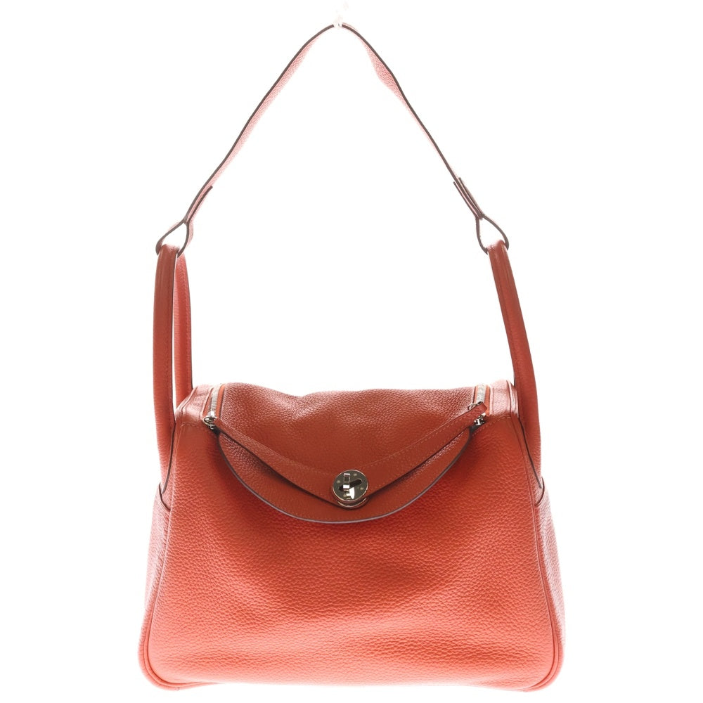 HERMES(エルメス) リンディ 30 ローズジャイプール トリヨンクレマンス レザー 2WAY ハンド ワンショルダーバッグ シルバー金具 レッド □R刻印 レディース