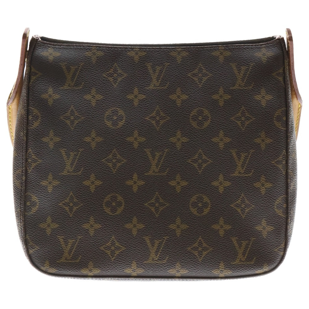 LOUIS VUITTON(ルイヴィトン) モノグラム ルーピングMM ハンドバッグ ワンショルダーバッグ ブラウン レザー×PVC M51146 ゴールド金具 レディース