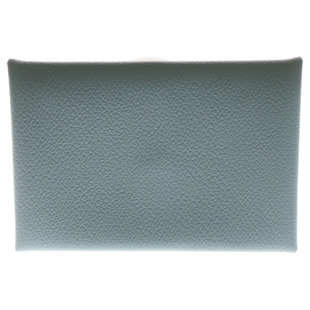 HERMES(エルメス) カルヴィ シェーブル グレー×ナタ 財布 小銭入れ D刻印