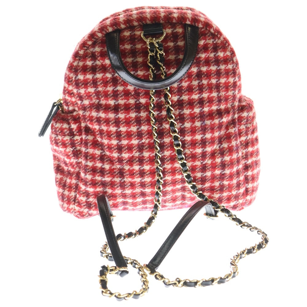 CHANEL(シャネル) ココネージュ ココマーク チェック総柄 ウール