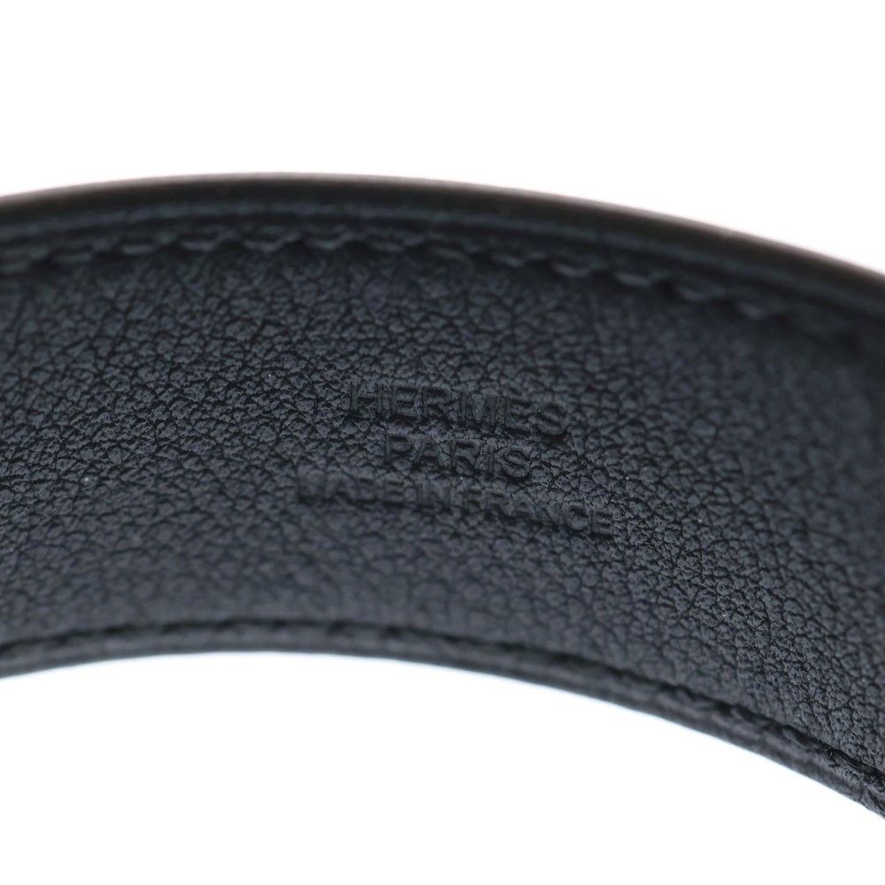HERMES(エルメス) ケリーツイストPM ブレスレット バングル レザー ブラック ピンクゴールド金具 B刻印