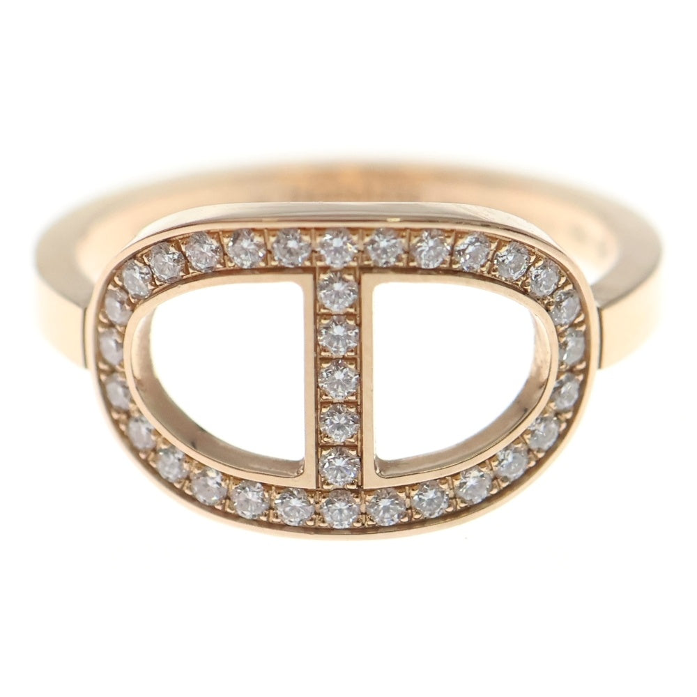 HERMES(エルメス) シェーヌダンクル コントゥールMM ダイヤリング K18 Au750 PG ピンクゴールド