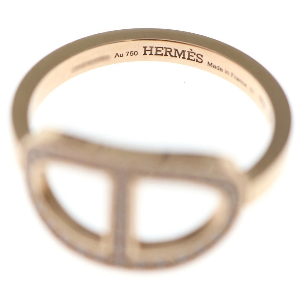 HERMES(エルメス) シェーヌダンクル コントゥールMM ダイヤリング K18 Au750 PG ピンクゴールド