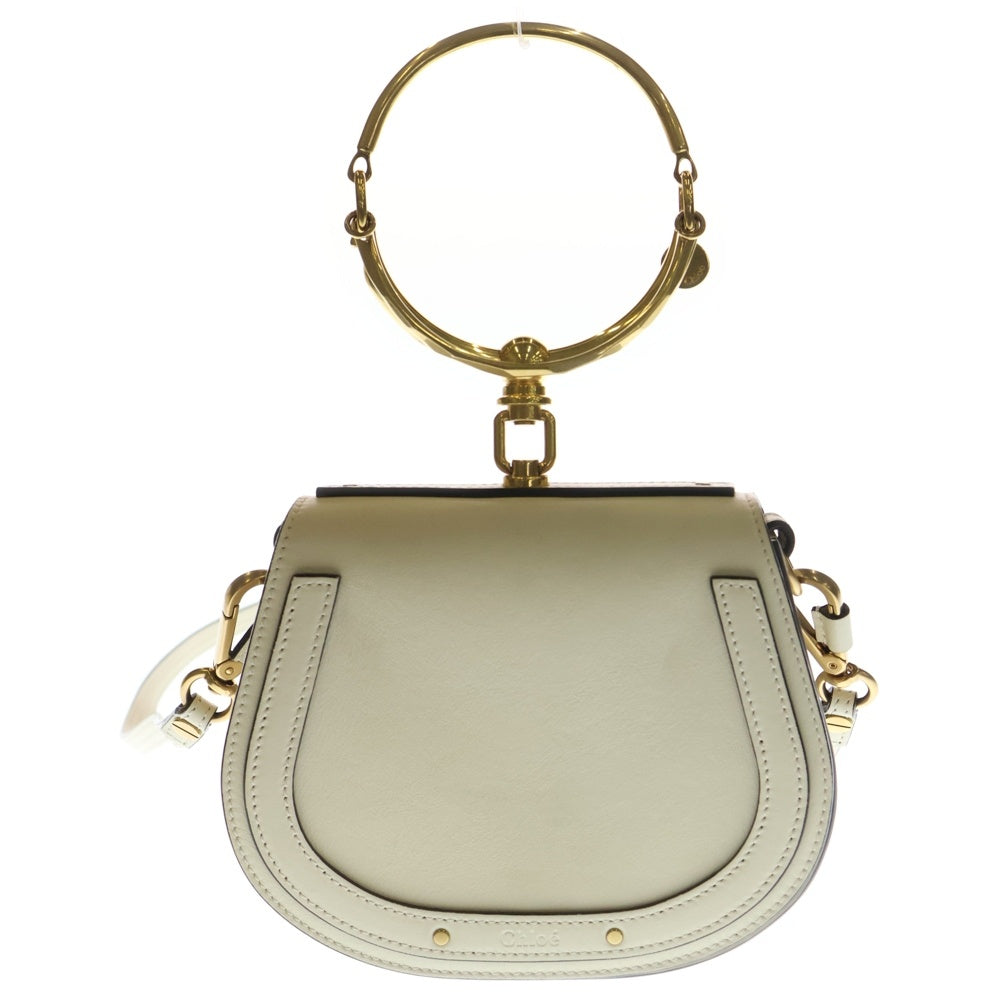 Chloe(クロエ) ナイル 2WAYハンドバッグ ショルダーバッグ ミニバッグ ホワイト レザー ゴールド金具 レディース