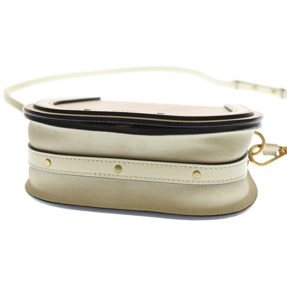 Chloe(クロエ) ナイル 2WAYハンドバッグ ショルダーバッグ ミニバッグ ホワイト レザー ゴールド金具 レディース