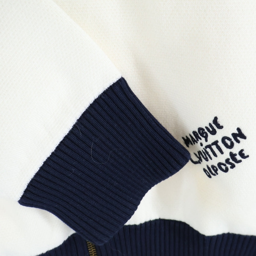 LOUIS VUITTON(ルイヴィトン) 24AW ロゴ刺繍 コットンニット ジップ