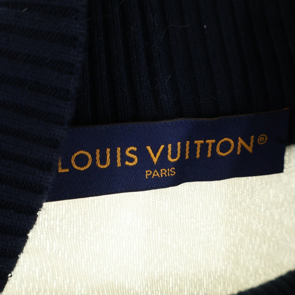 LOUIS VUITTON(ルイヴィトン) 24AW ロゴ刺繍 コットンニット ジップ