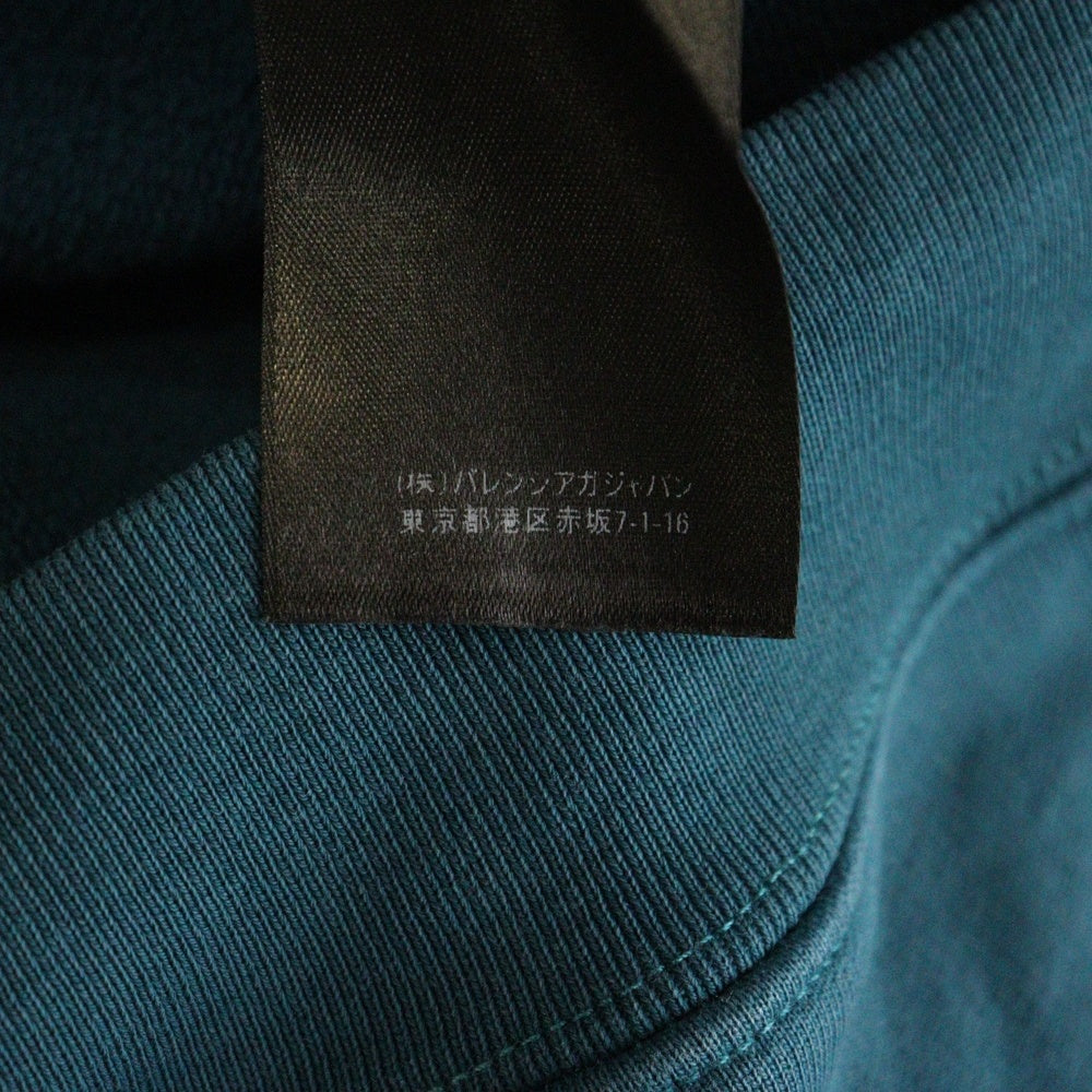 BALENCIAGA(バレンシアガ) 21SS MIDIUM FIT HOODIE ミディアム フィット フーディ ロゴ プルオーバーパーカー グリーン 600583