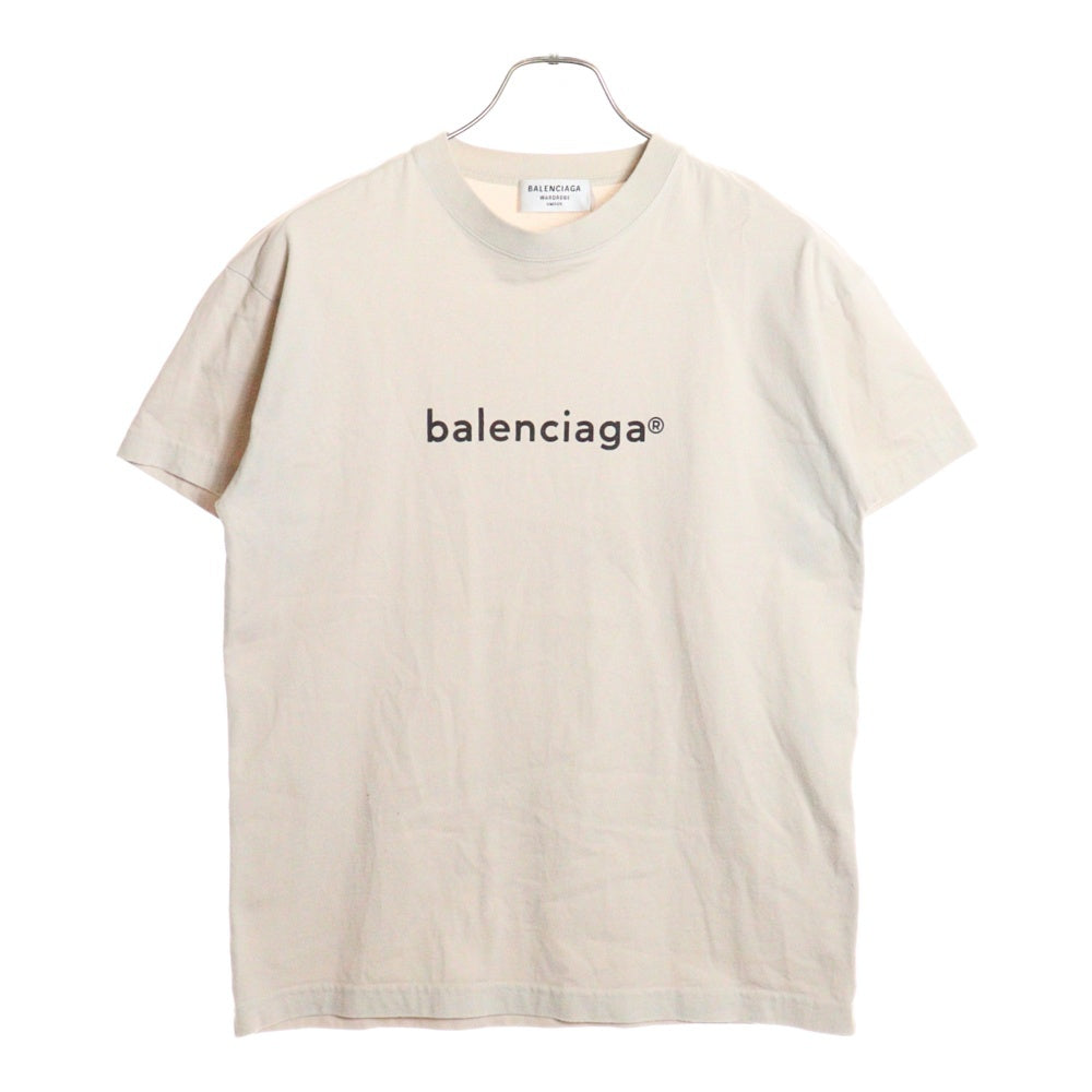 BALENCIAGA(バレンシアガ) 20SS コピーライト ロゴ クルーネック半袖Tシャツ オフホワイト 612965