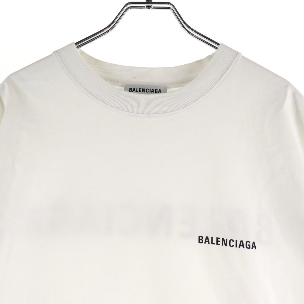 BALENCIAGA(バレンシアガ) 20SS LOGO PRINT S/S TEE ロゴ クルーネック半袖Tシャツ ホワイト 612965 TIVG5