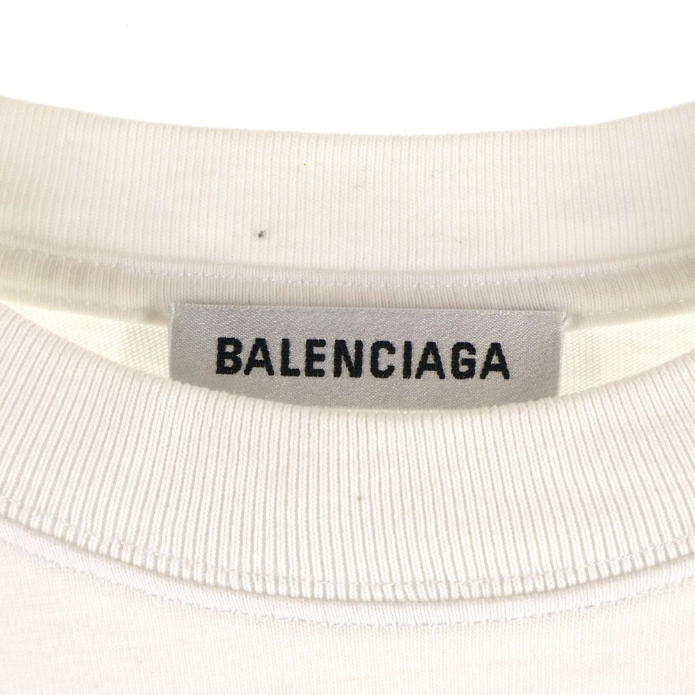 BALENCIAGA(バレンシアガ) 20SS LOGO PRINT S/S TEE ロゴ クルーネック半袖Tシャツ ホワイト 612965 TIVG5