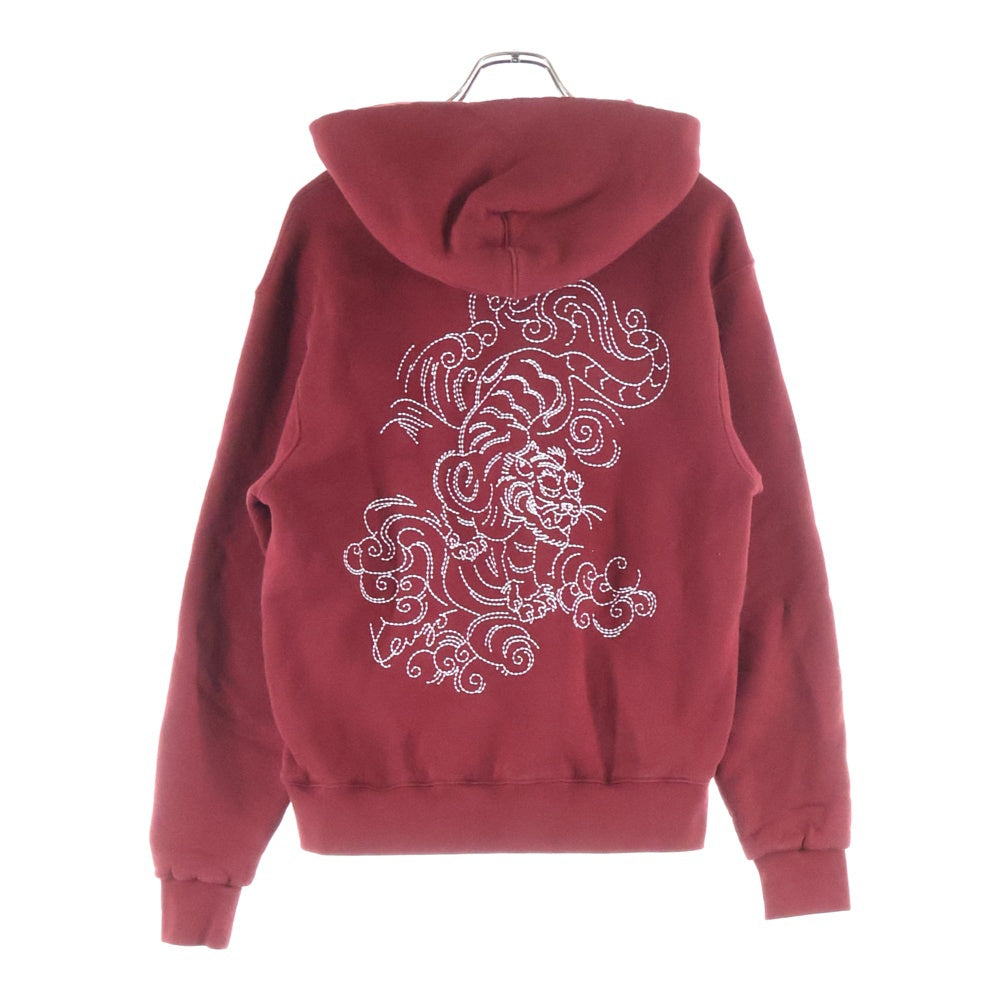 KENZO(ケンゾー) Tiger Embroidered Hoodie タイガー エンブロイダリー プルオーバーパーカー レッド FE65SW2194MB