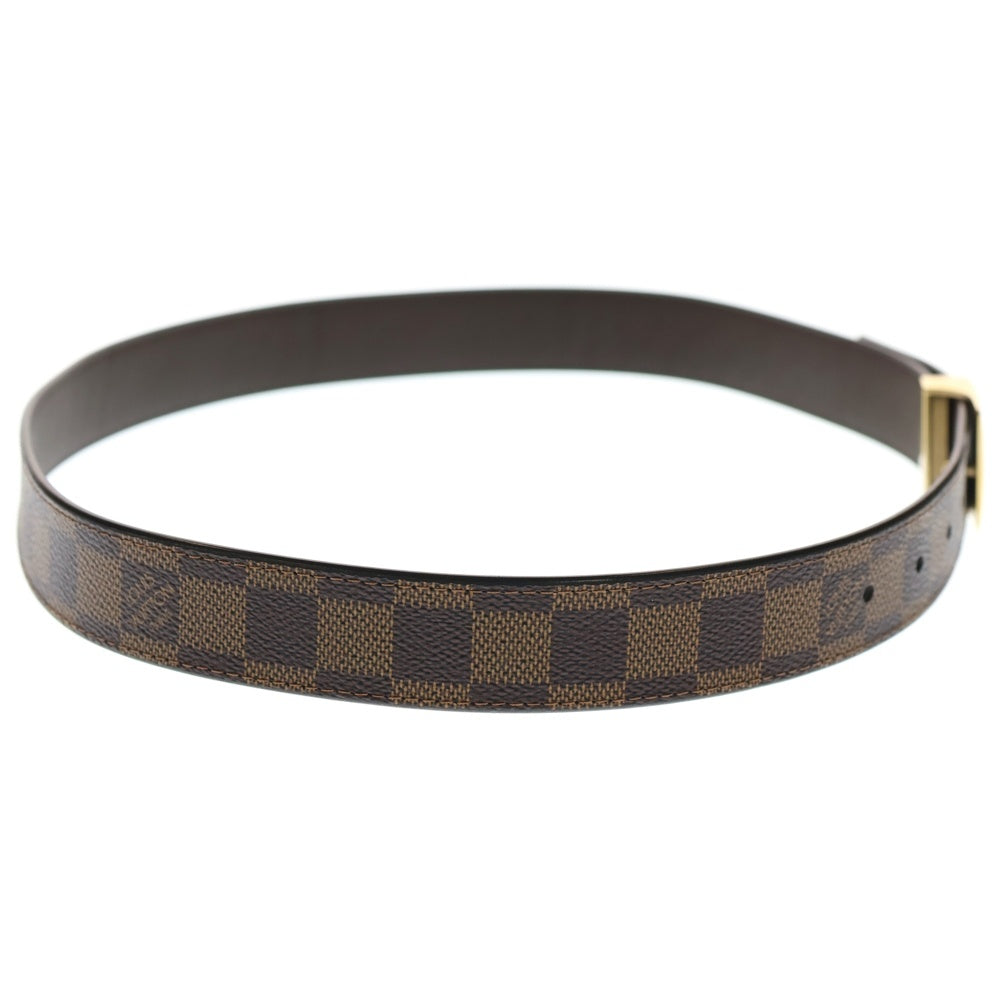 LOUIS VUITTON(ルイヴィトン) ダミエ エベヌ サンチュール キャレ ベルト ブラウン M6944V ゴールド金具 レディース