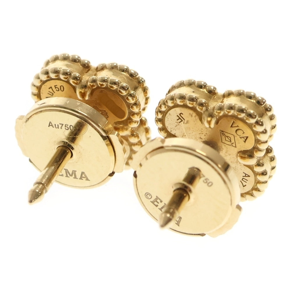 Van Cleef & Arpels(ヴァンクリーフアンドアーペル) スイートアルハンブラ オニキス ピアス Au750YG イエローゴールド VCARA44900 アクセサリー ジュエリー