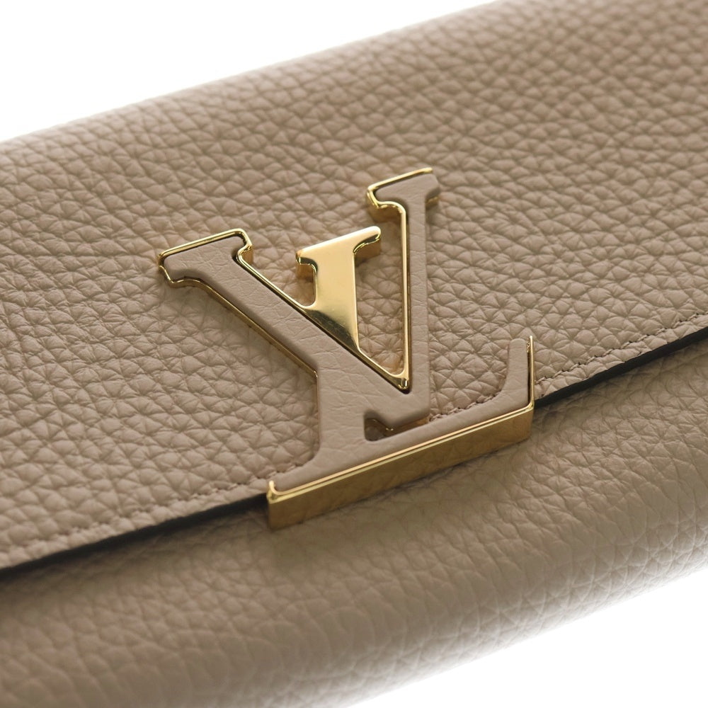 LOUIS VUITTON ベージュ 長財布 ポルトフォイユ・カプシーヌ LOUIS