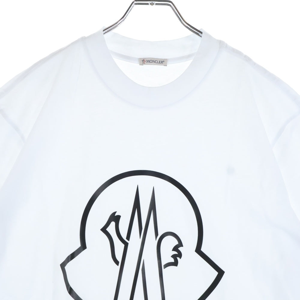 MONCLER(モンクレール) 22SS ビッグロゴプリント クルーネック 半袖Tシャツ カットソー ホワイト H10918C00029 8390T
