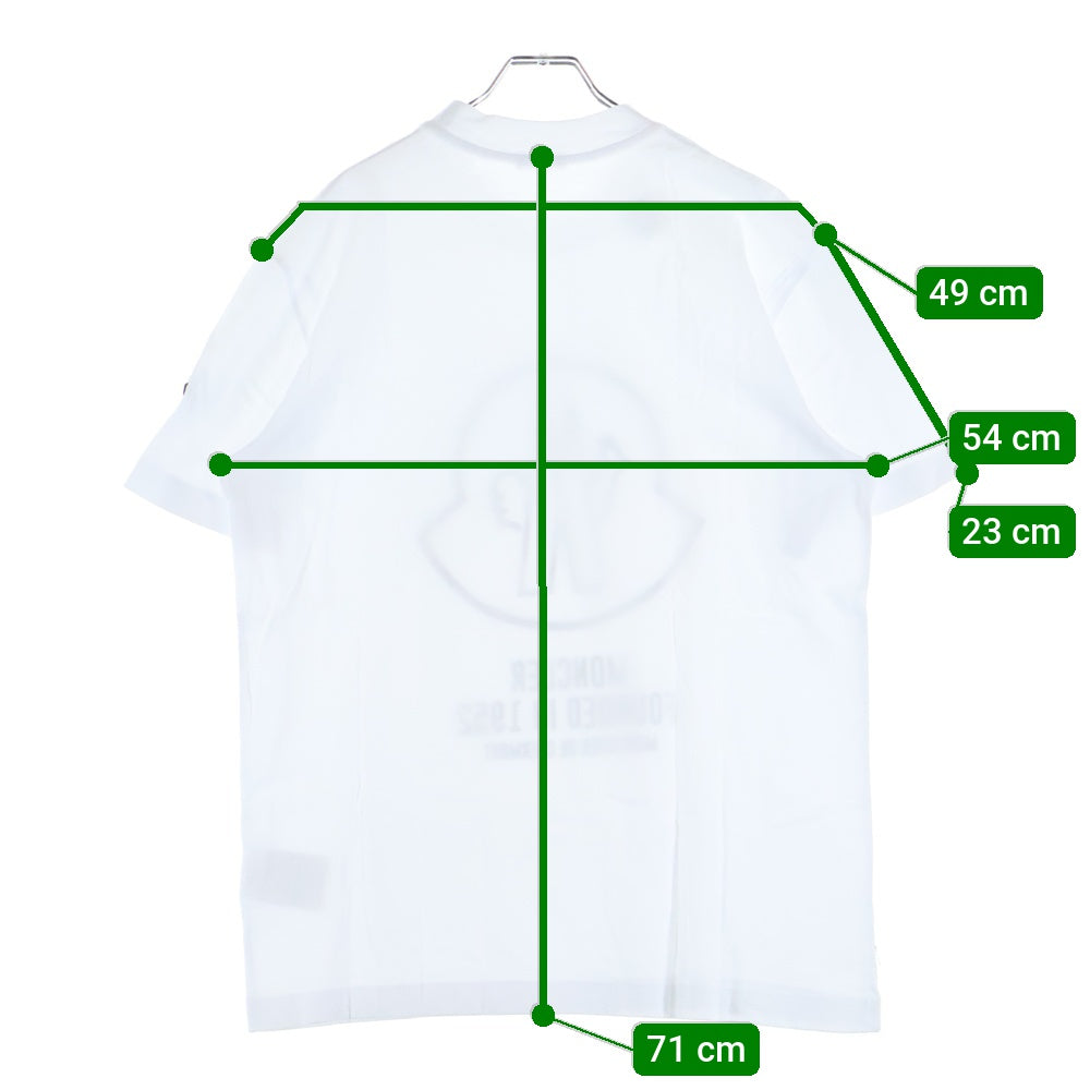 MONCLER(モンクレール) 22SS ビッグロゴプリント クルーネック 半袖Tシャツ カットソー ホワイト H10918C00029 8390T
