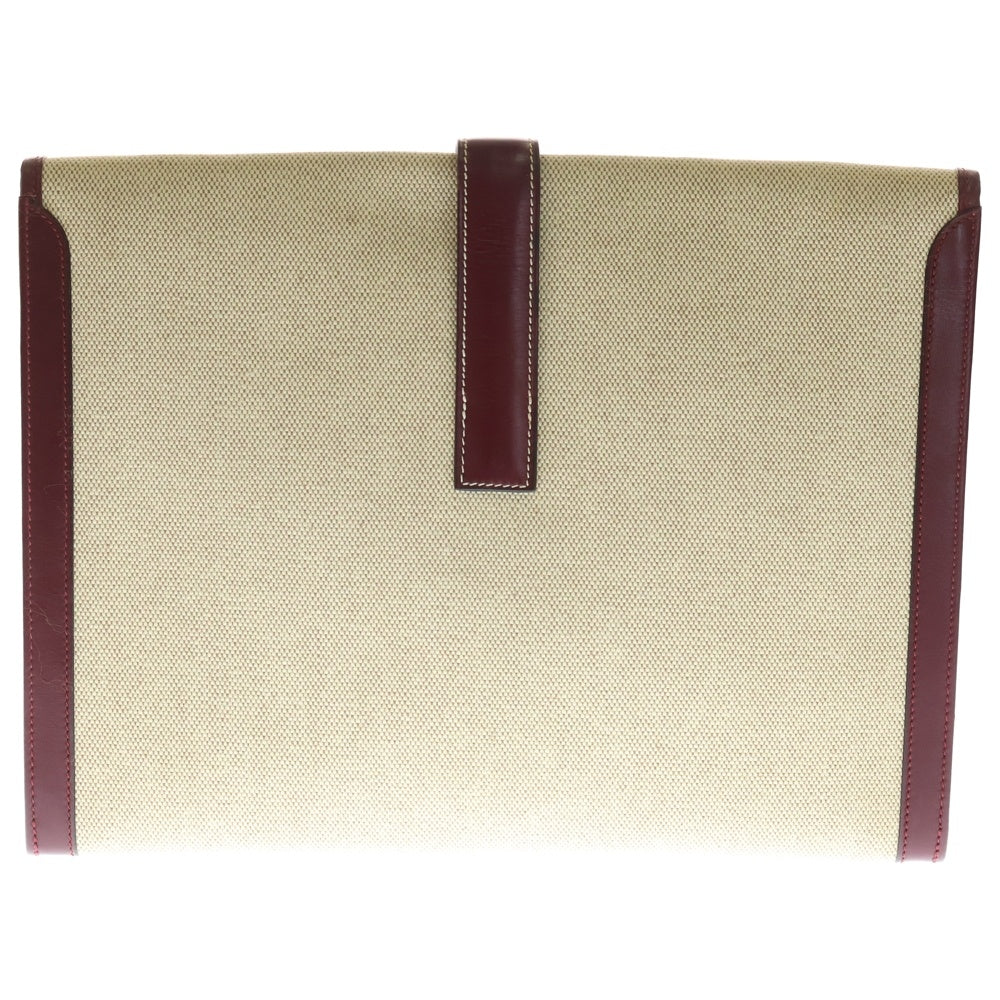 HERMES(エルメス) ジジェ ルージュ×エクリュ ボックスカーフ