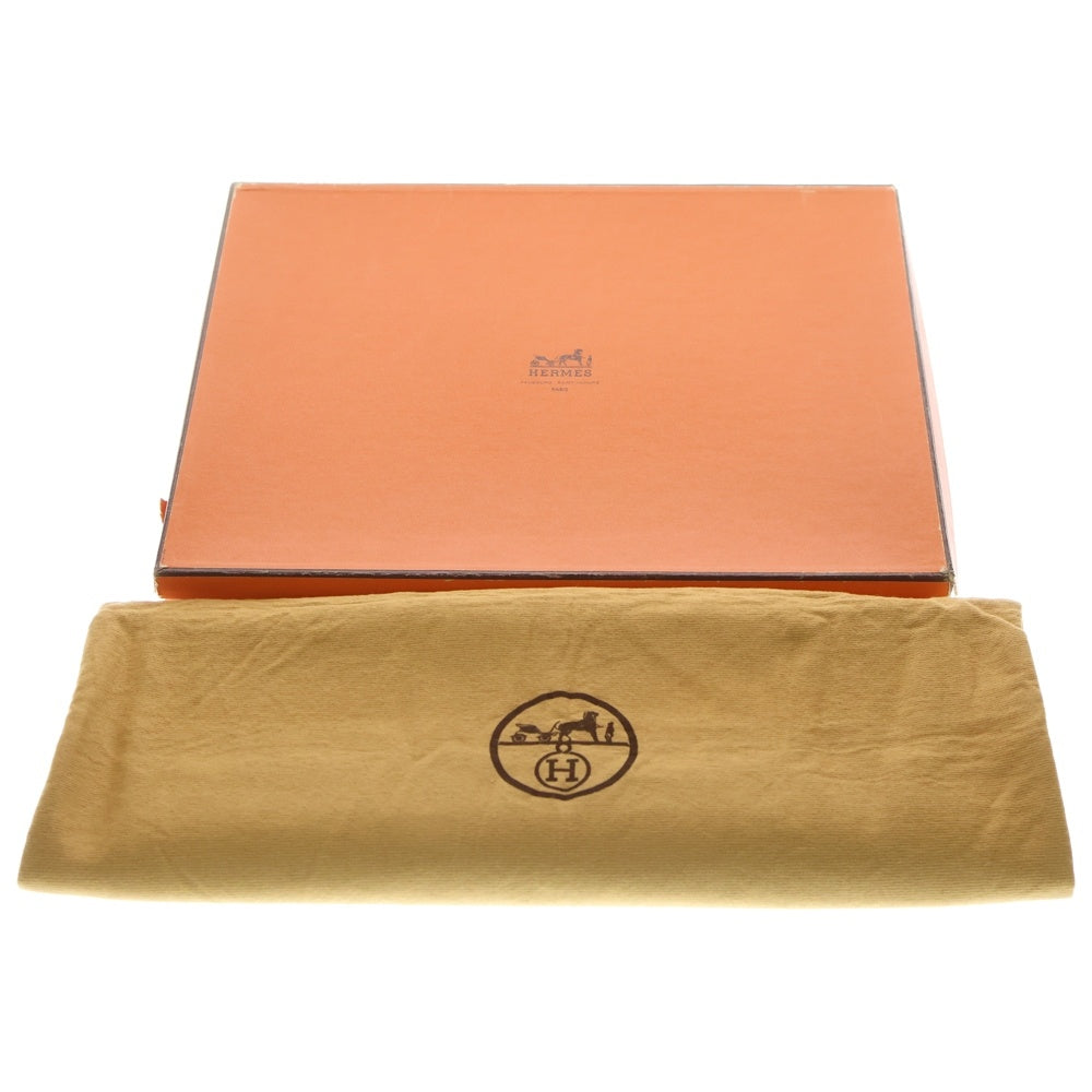 HERMES(エルメス) ジジェ ルージュ×エクリュ ボックスカーフ