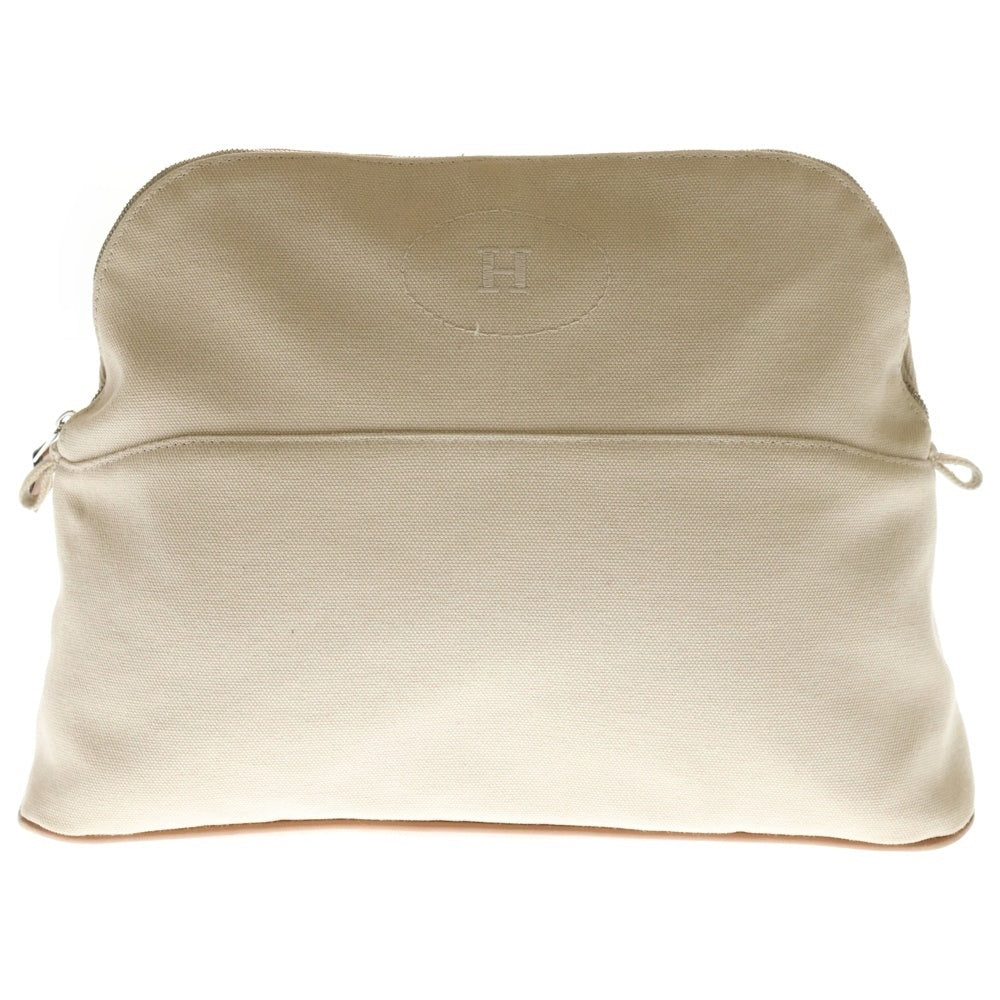 HERMES(エルメス) ボリード ポーチ GM ベージュ キャンバス