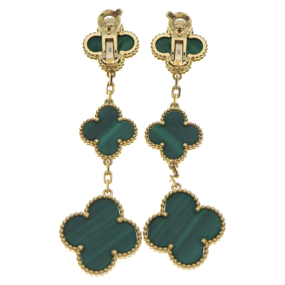 Van Cleef & Arpels(ヴァンクリーフアンドアーペル) マジックアルハンブラ マラカイト ピアス イエローゴールド Au750YG VCARO2AG00 ジュエリー