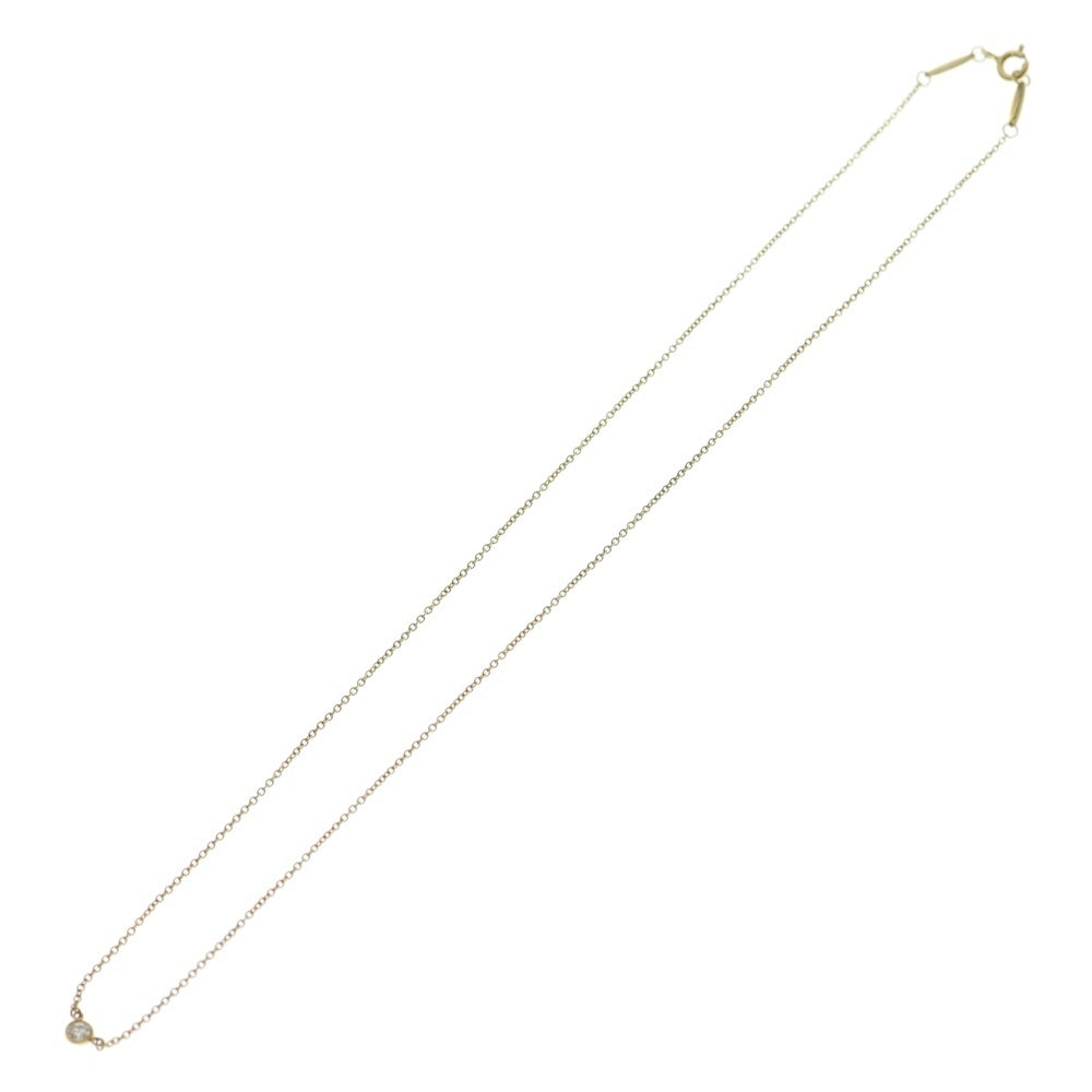 TIFFANY & Co.(ティファニー) バイザヤード 1Pダイヤモンド ネックレス イエローゴールド 750YG ジュエリー レディース