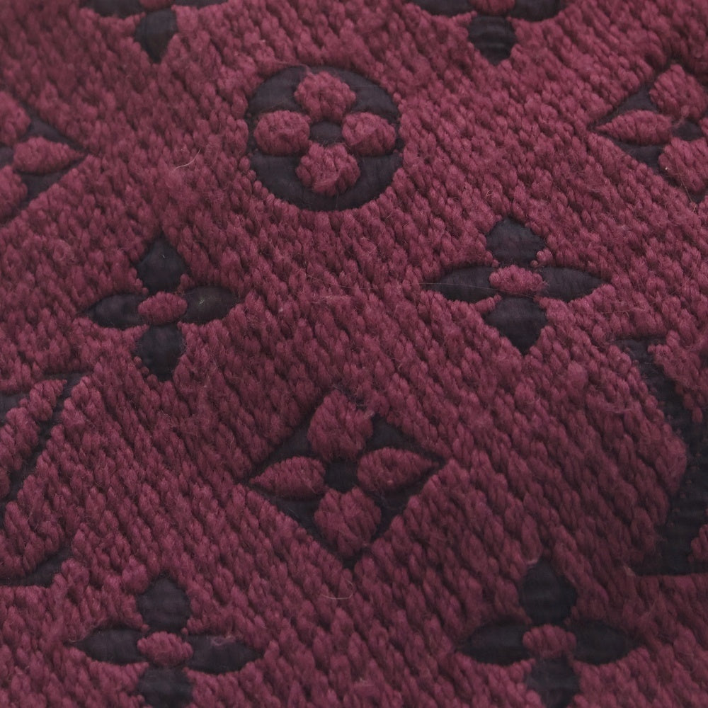 LOUIS VUITTON(ルイヴィトン) モノグラム エシャルプ・ロゴマニア フリンジマフラー ワインレッド M75703 レディース