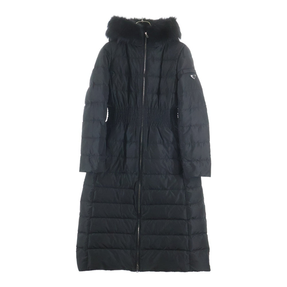 PRADA(プラダ) 24AW トライアングルロゴプレート ファー フーデッド