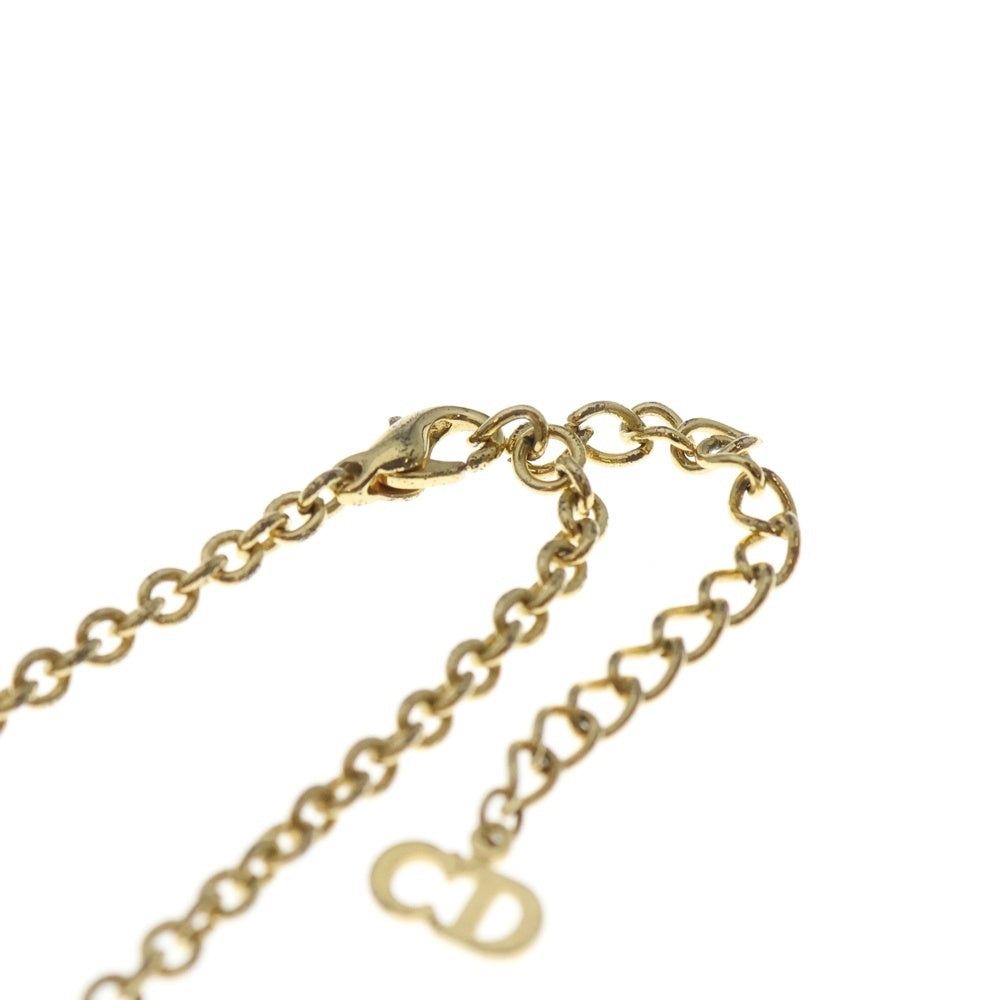 Christian Dior(クリスチャンディオール) ロゴ ネックレス ペンダント チェーン ゴールド GP