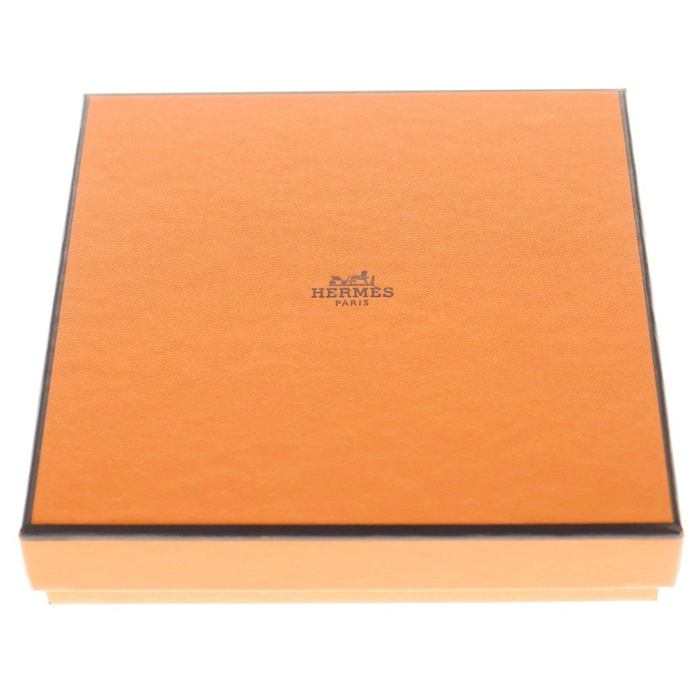HERMES(エルメス) ヴィドポッシュ トレイ 小物入れ ケース レッド レザー シルバー金具 U刻印 レディース