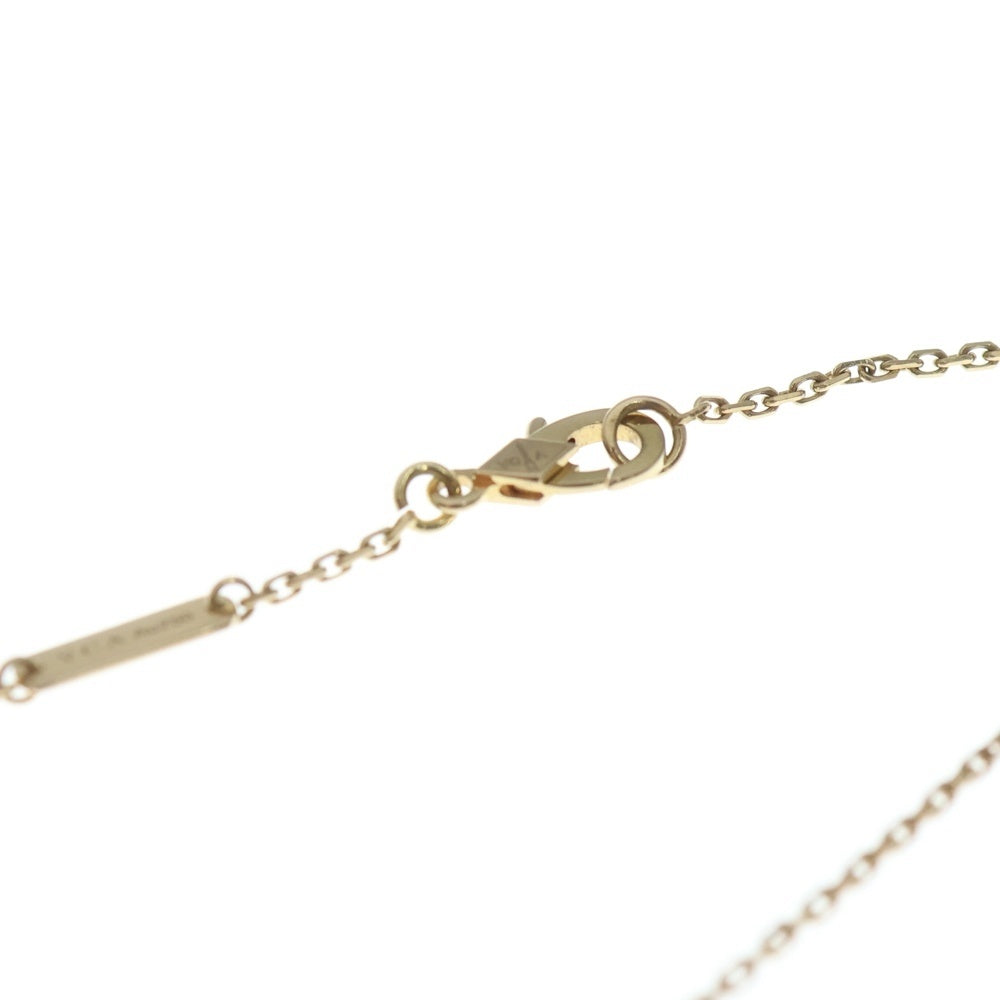 Van Cleef & Arpels(ヴァンクリーフアンドアーペル) ヴィンテージアルハンブラ オニキス 1Pダイヤ ネックレス ペンダント Au750 K18 ゴールド レディース