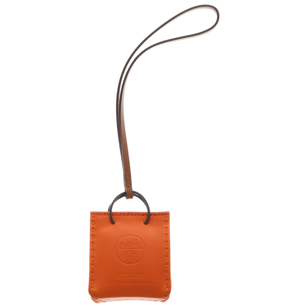 HERMES(エルメス) サックオランジュ バッグチャーム ストラップ オレンジ アニョーミロ