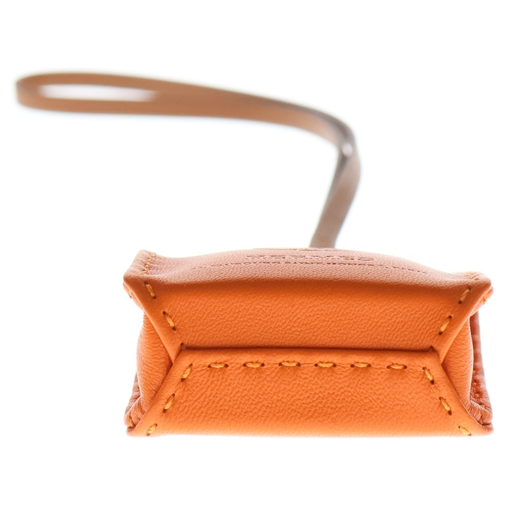 HERMES(エルメス) サックオランジュ バッグチャーム ストラップ オレンジ アニョーミロ