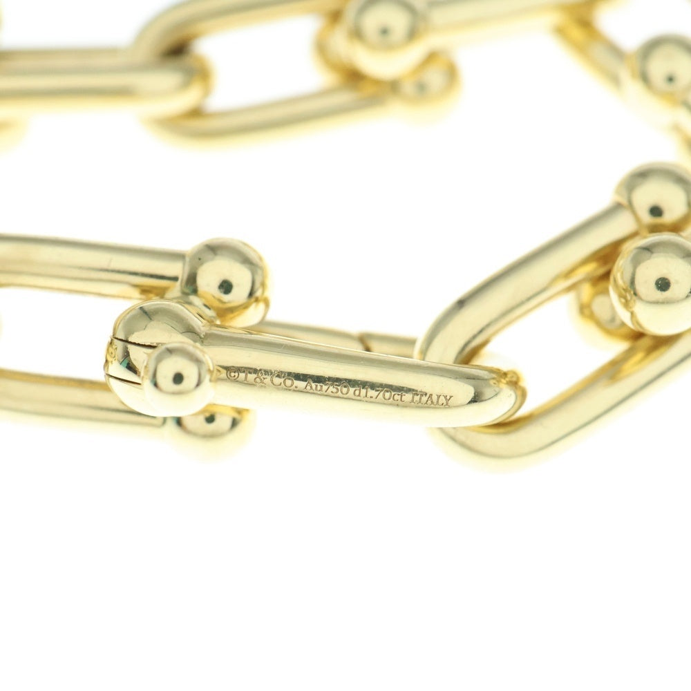 TIFFANY & Co.(ティファニー) ハードウェア ラージ リンク パヴェダイヤ ブレスレッド Au750 K18 YG イエローゴールド